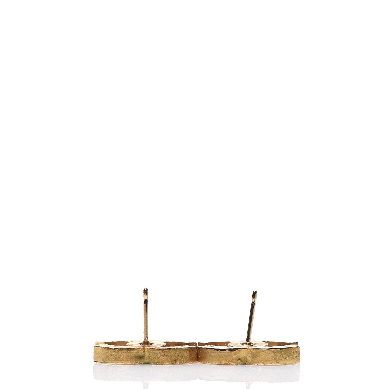 Chanel Enamel CC Earrings Black Gold 6 of 7