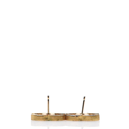 Chanel Enamel CC Earrings Black Gold 6 of 7