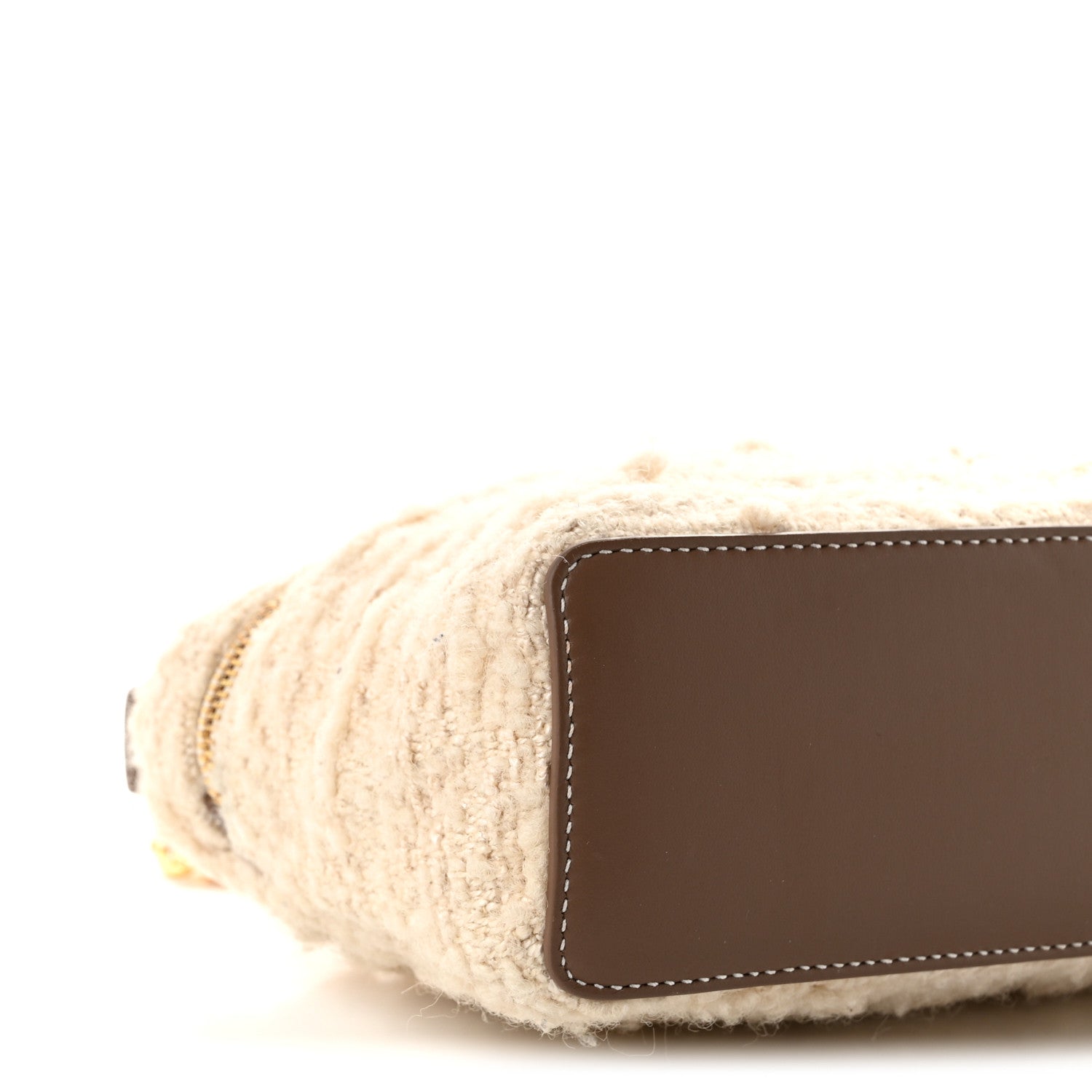 Loro Piana Boucle Wool L19 Extra Pocket Pouch White Fossil 8 of 9