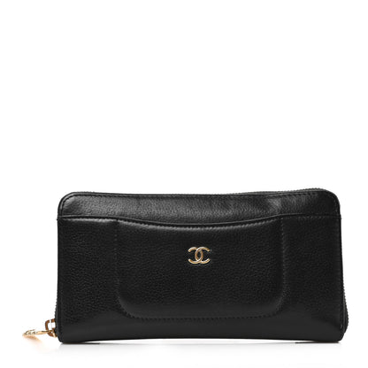 Chanel Grained Calfskin Neo Executive Zip Around Wallet Black 2 of 14
