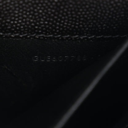 Saint Laurent Grain De Poudre Monochrome Uptown Chain Wallet Black 7 of 11