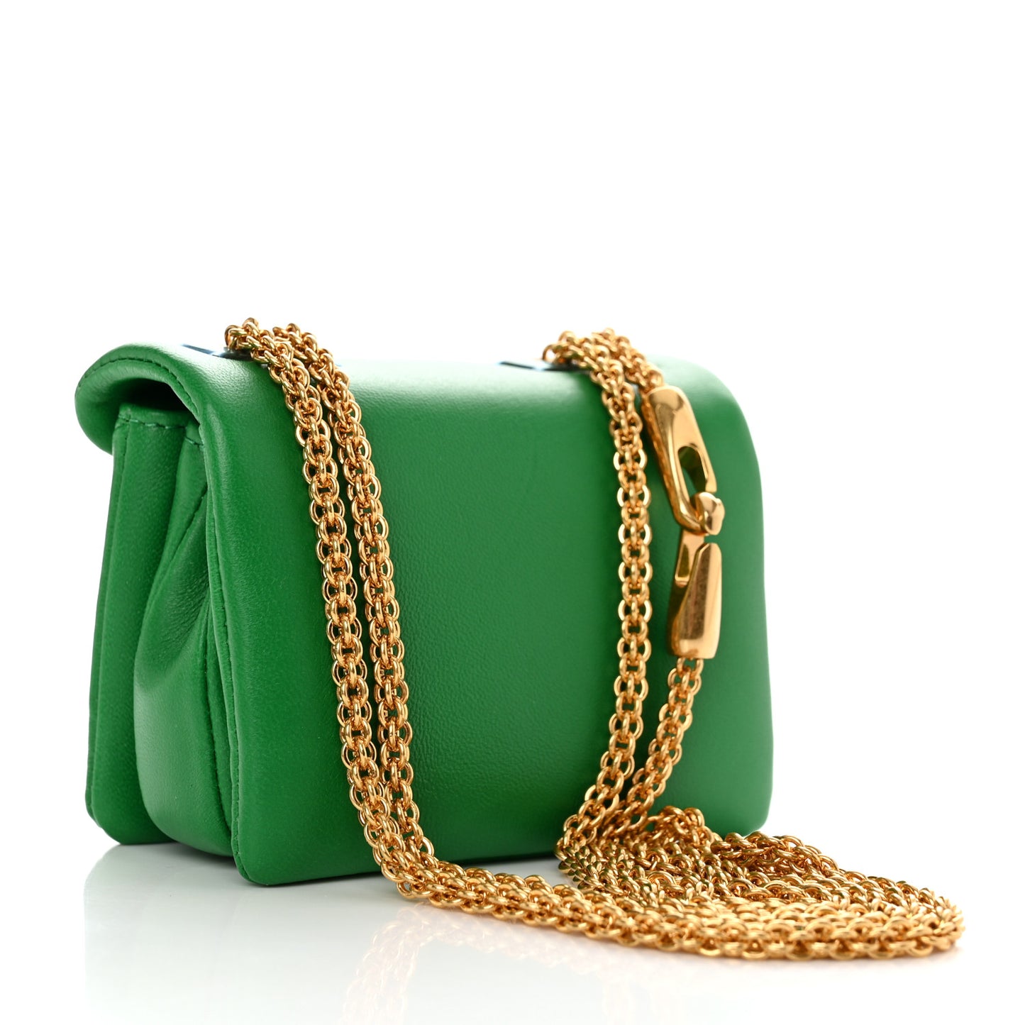 Nappa Micro One Stud Chain Bag Gea Green