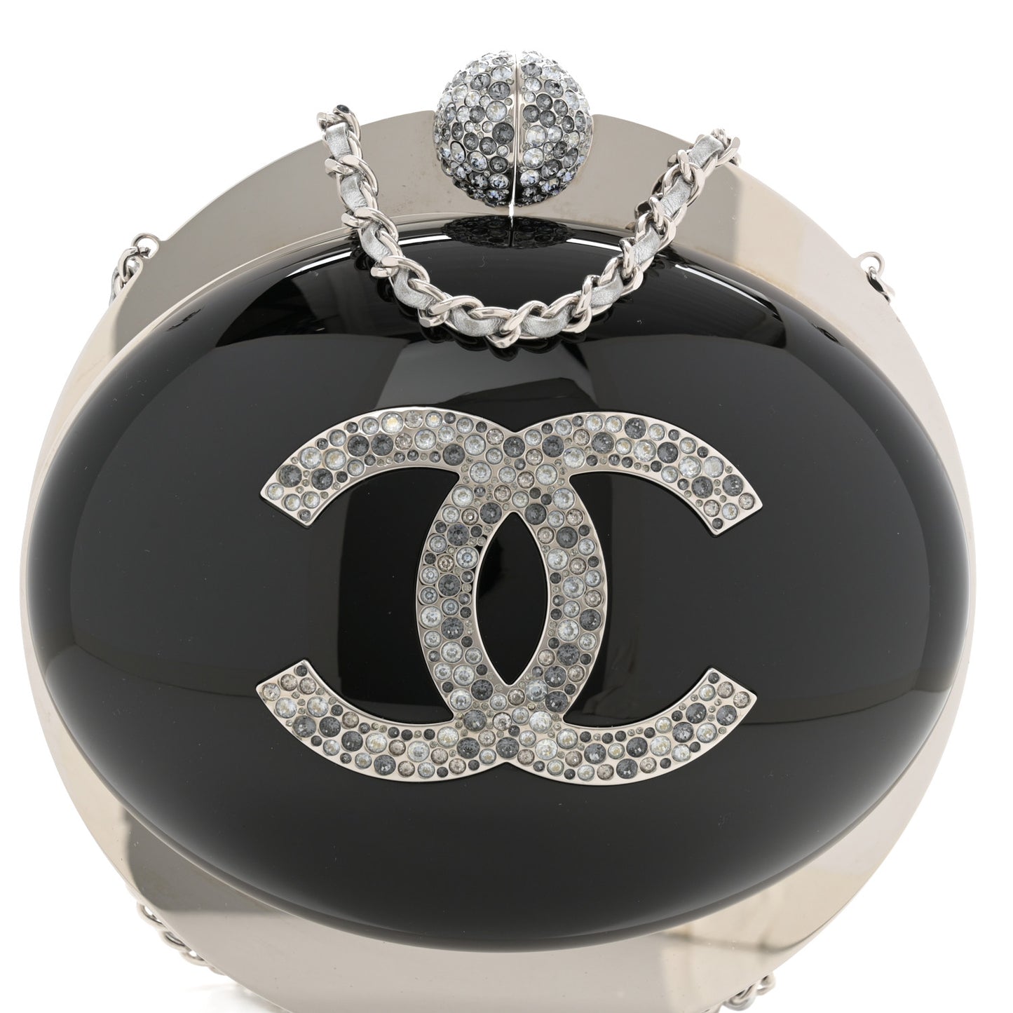 Resin Crystal CC Evening On The Moon Minaudiere Black