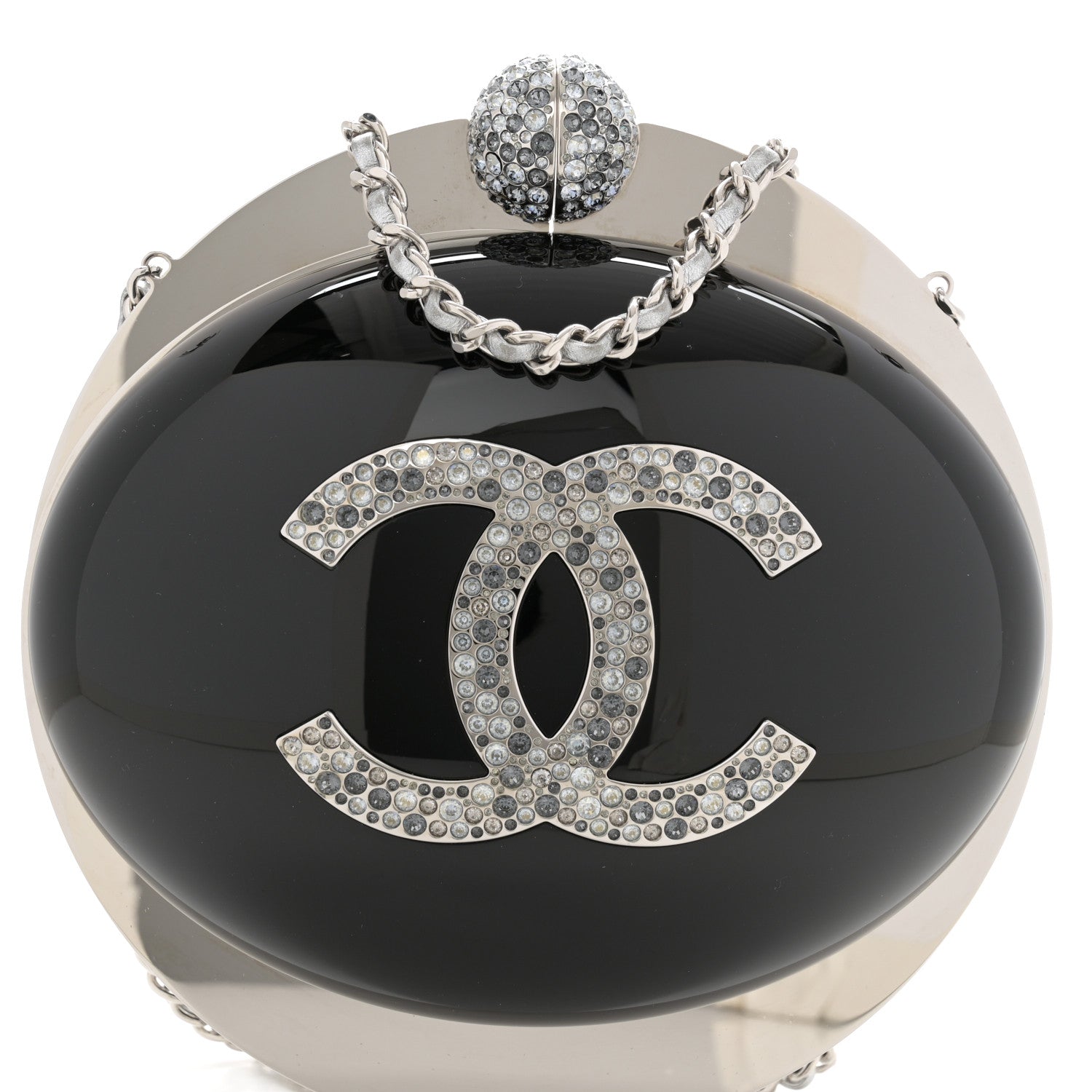 Chanel Resin Crystal CC Evening On The Moon Minaudiere Black 8 of 12