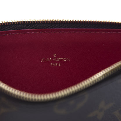 Louis Vuitton Monogram Felicie Chain Wallet Zippered Insert Fuchsia 5 of 7