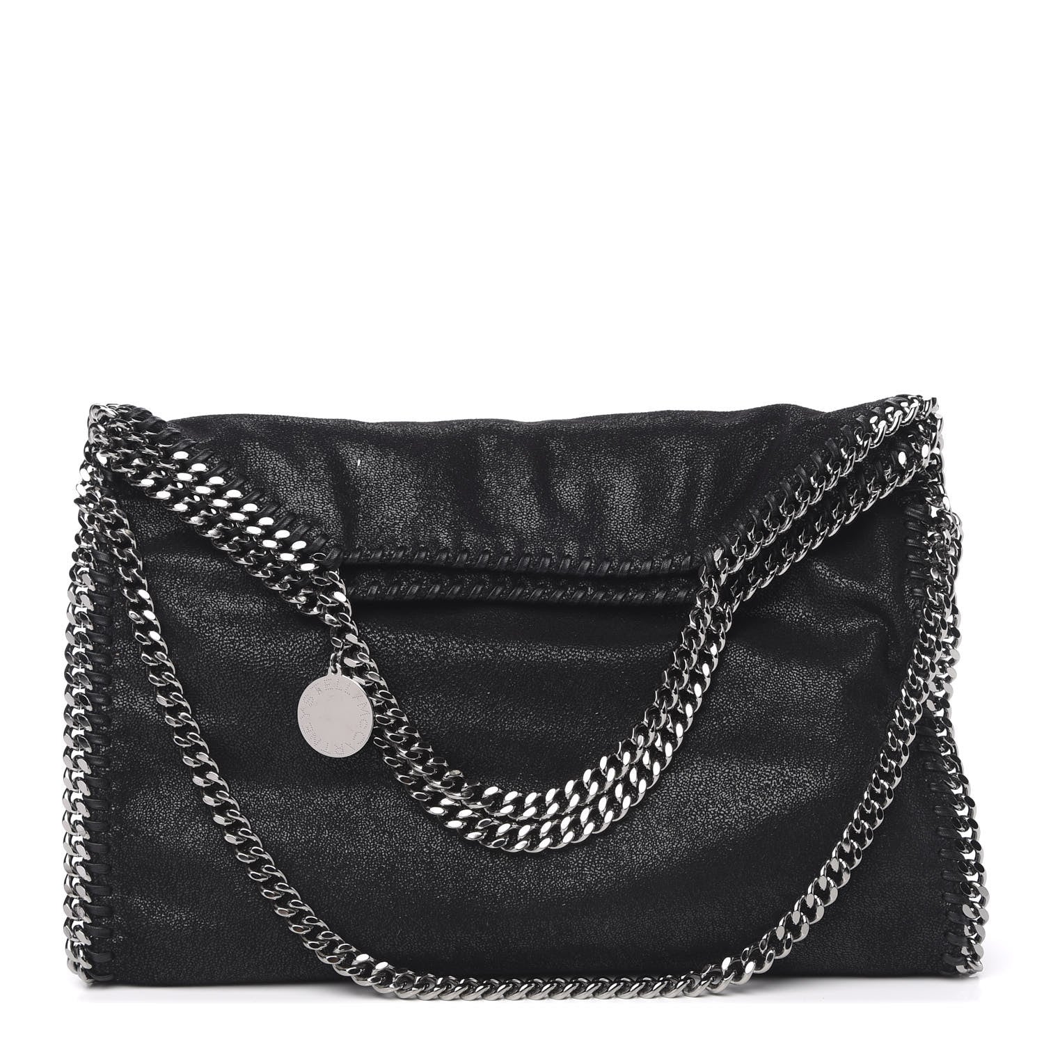 Stella McCartney Shaggy Deer Falabella Fold Over Tote Black 1 of 9