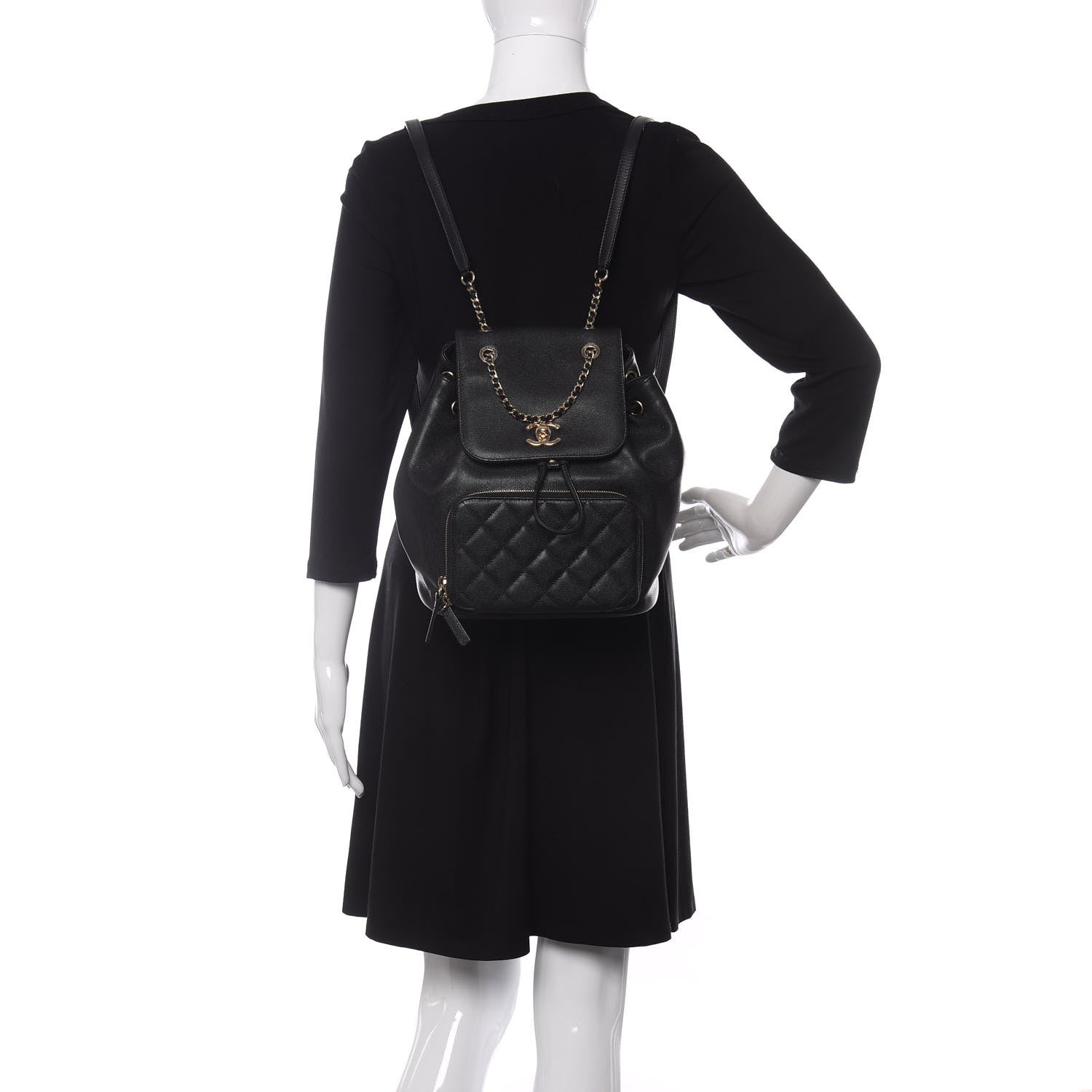 Chanel Caviar Quilted Business Affinity Backpack Black 2 of 9