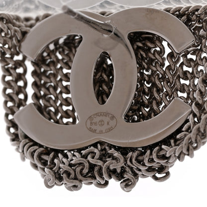 Chanel Baguette Crystal CC Chain Drop Earrings Silver 4 of 5
