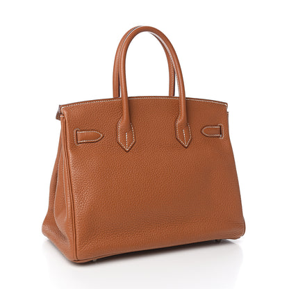 Hermes Taurillon Clemence Birkin 30 Gold 3 of 34