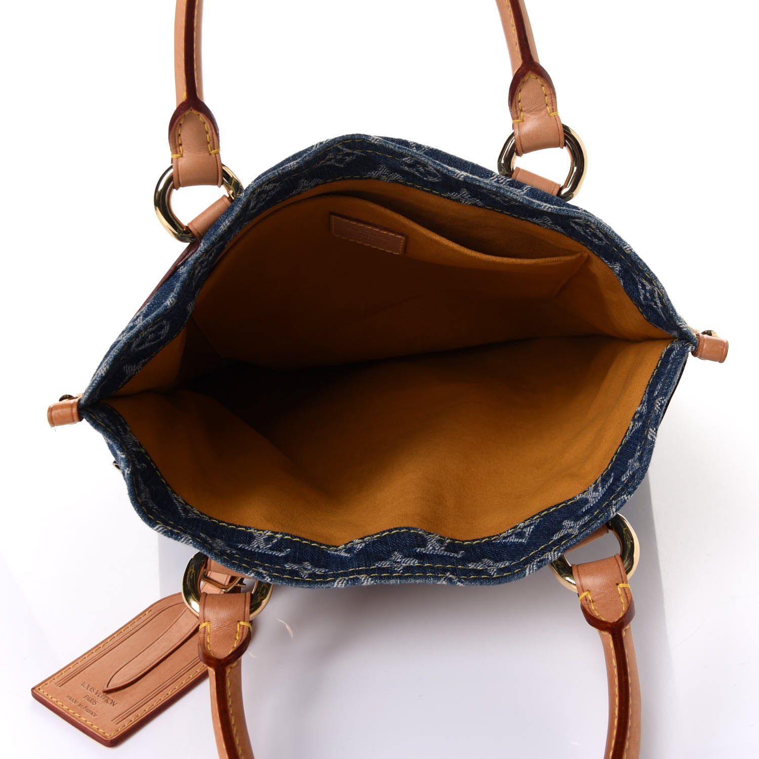 Louis Vuitton Monogram Denim Sac Plat Blue 4 of 10