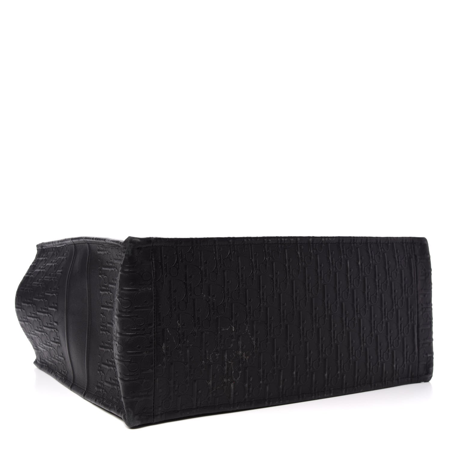 Christian Dior Oblique Calfskin Embossed Book Tote Black 4 of 10