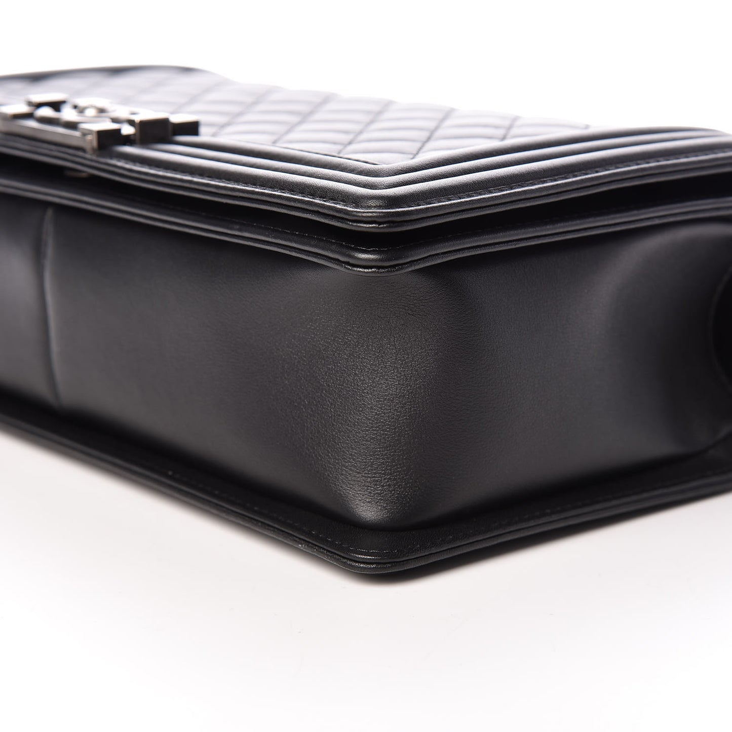 Calfskin Quilted New Medium Boy Flap Black