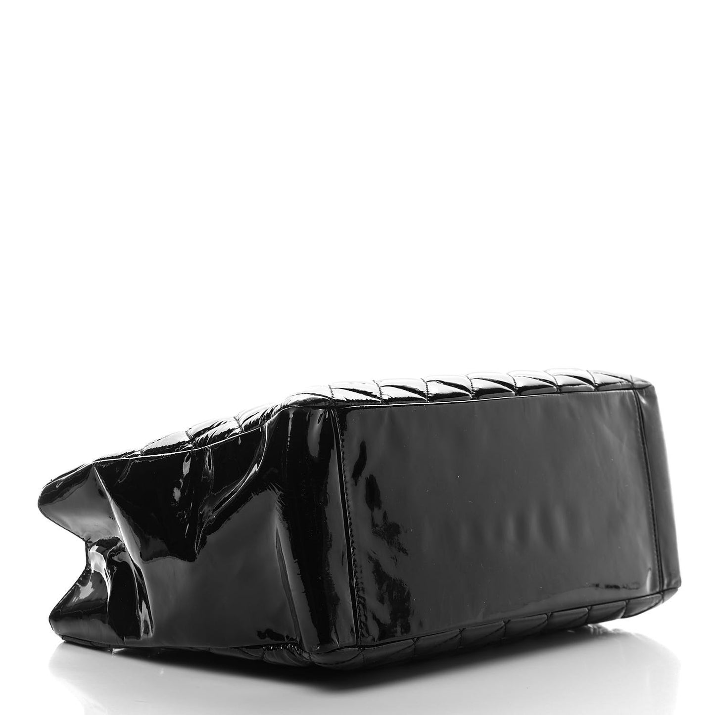 Patent Quilted Grand Shopping Tote GST Black