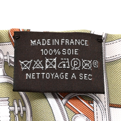 Hermes Silk Harnais Legendaire Twilly Vert Amande Bleu Jean Cannelle 3 of 4