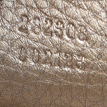 Gucci Metallic Pebbled Calfskin Large Soho Shoulder Bag Golden Beige 9 of 15