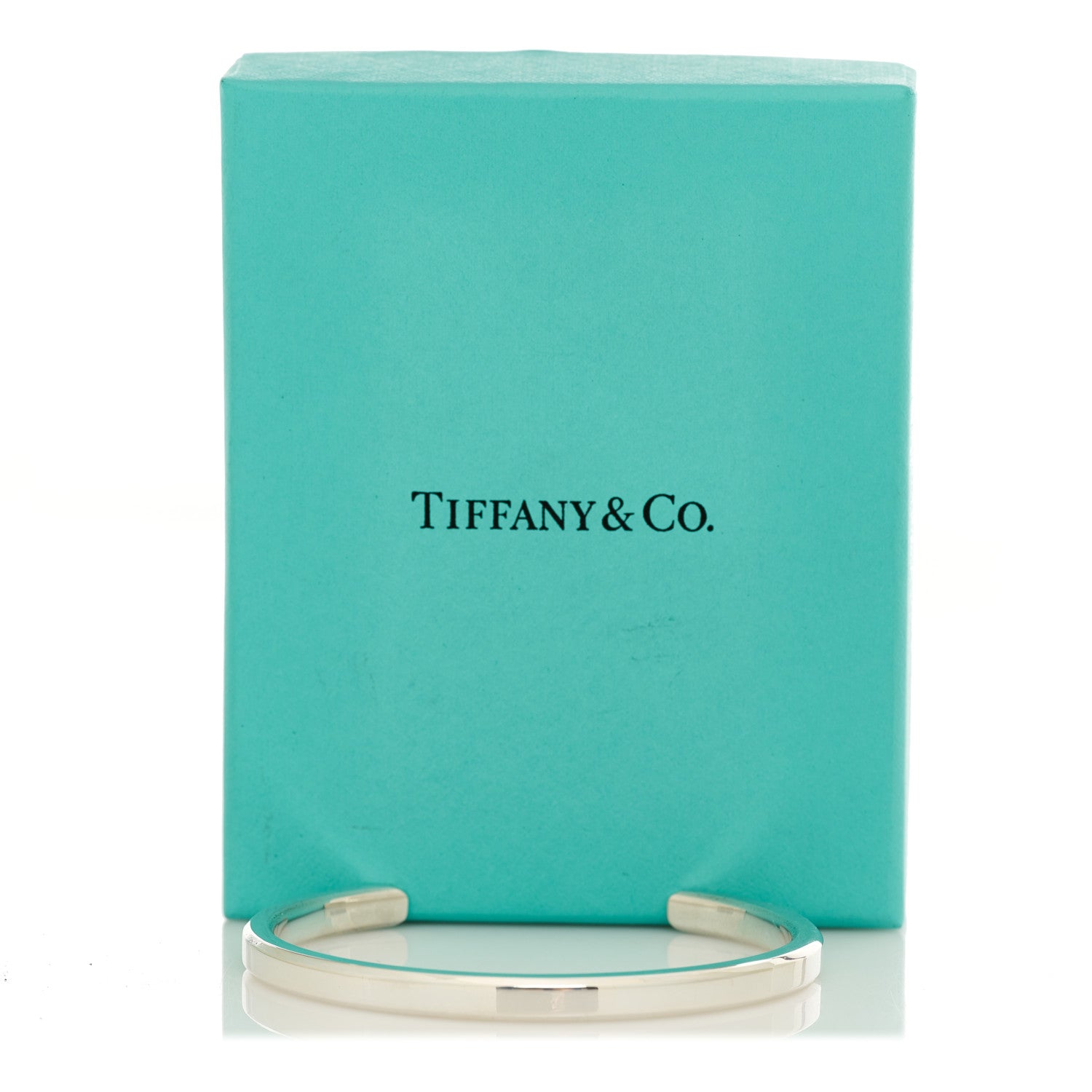 Tiffany Sterling Silver Narrow Makers Cuff Bracelet 6 of 6