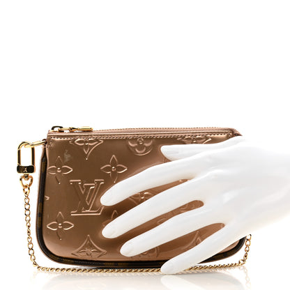 Louis Vuitton Metallic Vernis Mini Pochette Accessories Rose Gold 2 of 6