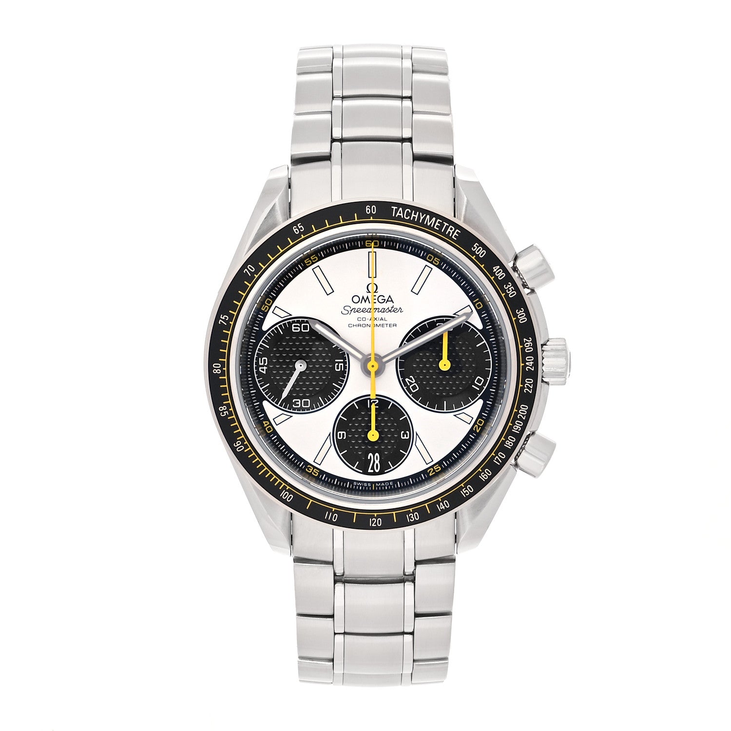 Omega Stainless Steel 40mm Speedmaster Racing Co-Axial Chronograph Automatic Watch White 326.30.40.50.04.001 1 of 5