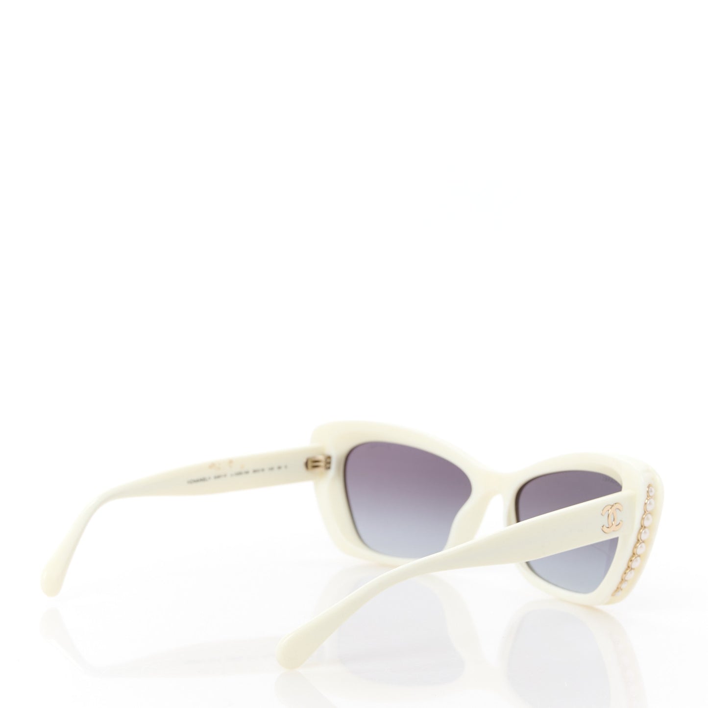 Acetate Pearl Cat Eye CC Sunglasses 5481-H White