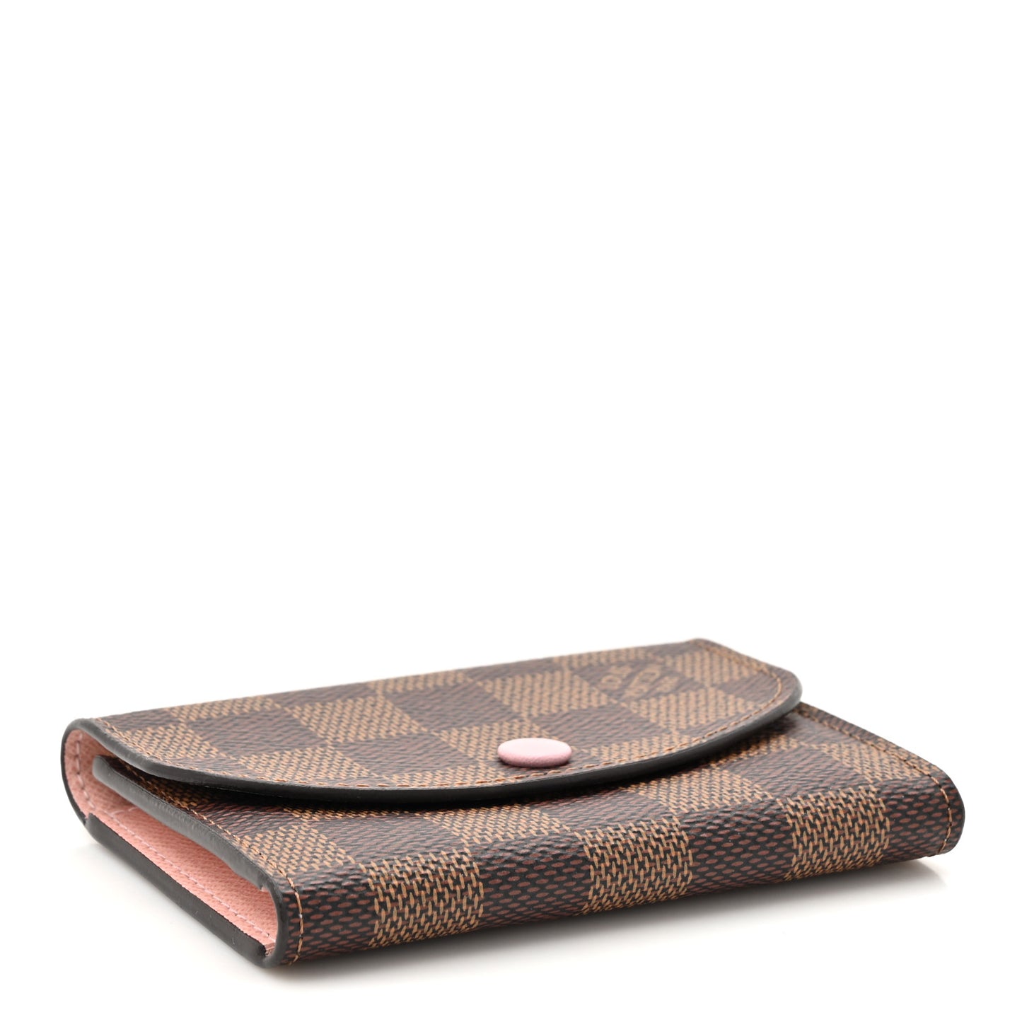 Damier Ebene Rosalie Coin Purse Rose Ballerine