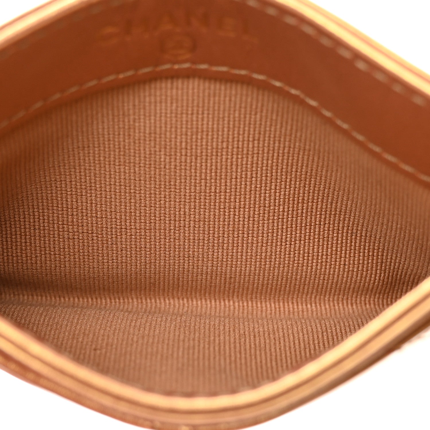 Chanel Metallic Lambskin Quilted CC Card Holder Gold 5 of 9