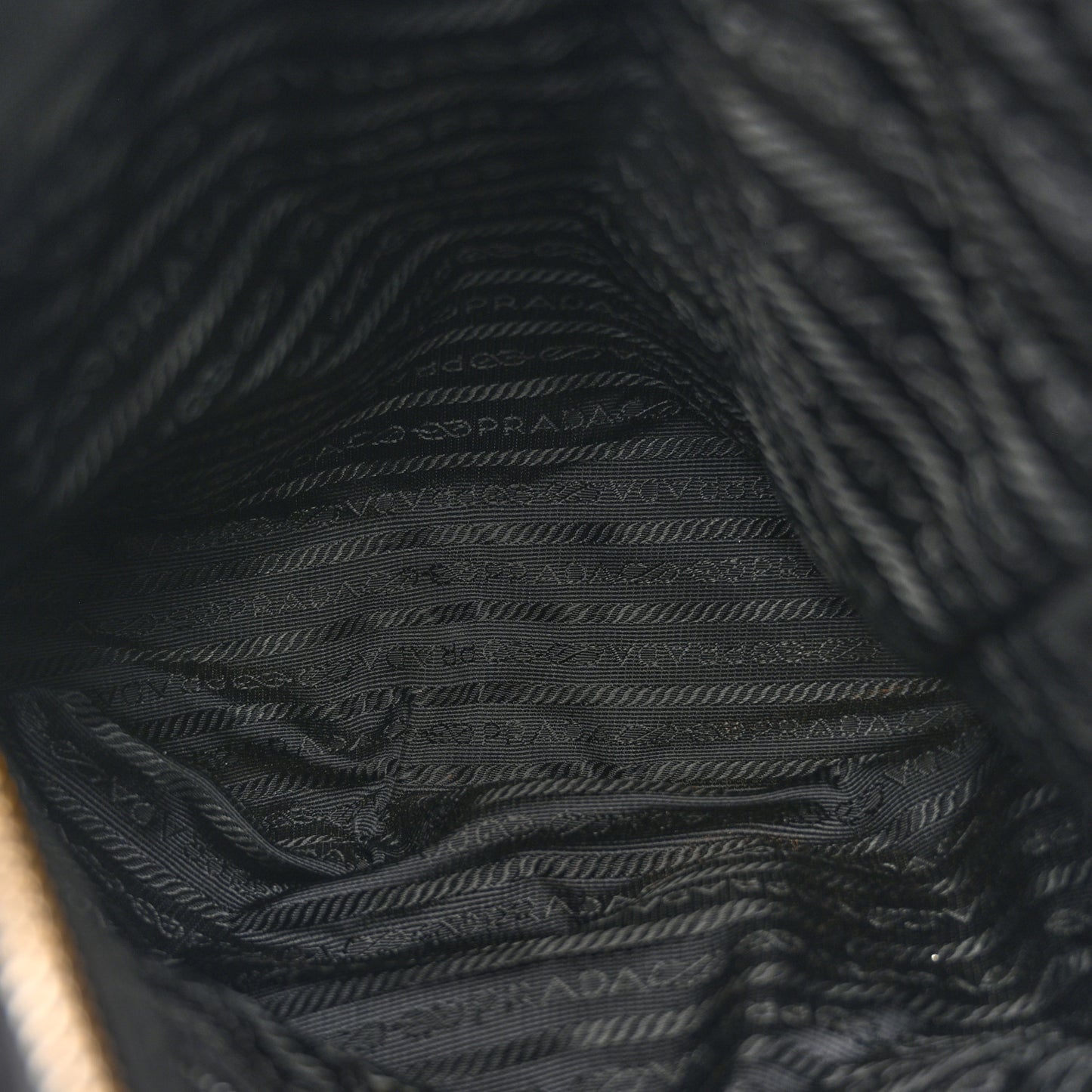 Nylon Tessuto Impuntu Quilted Flap Shoulder Bag Black