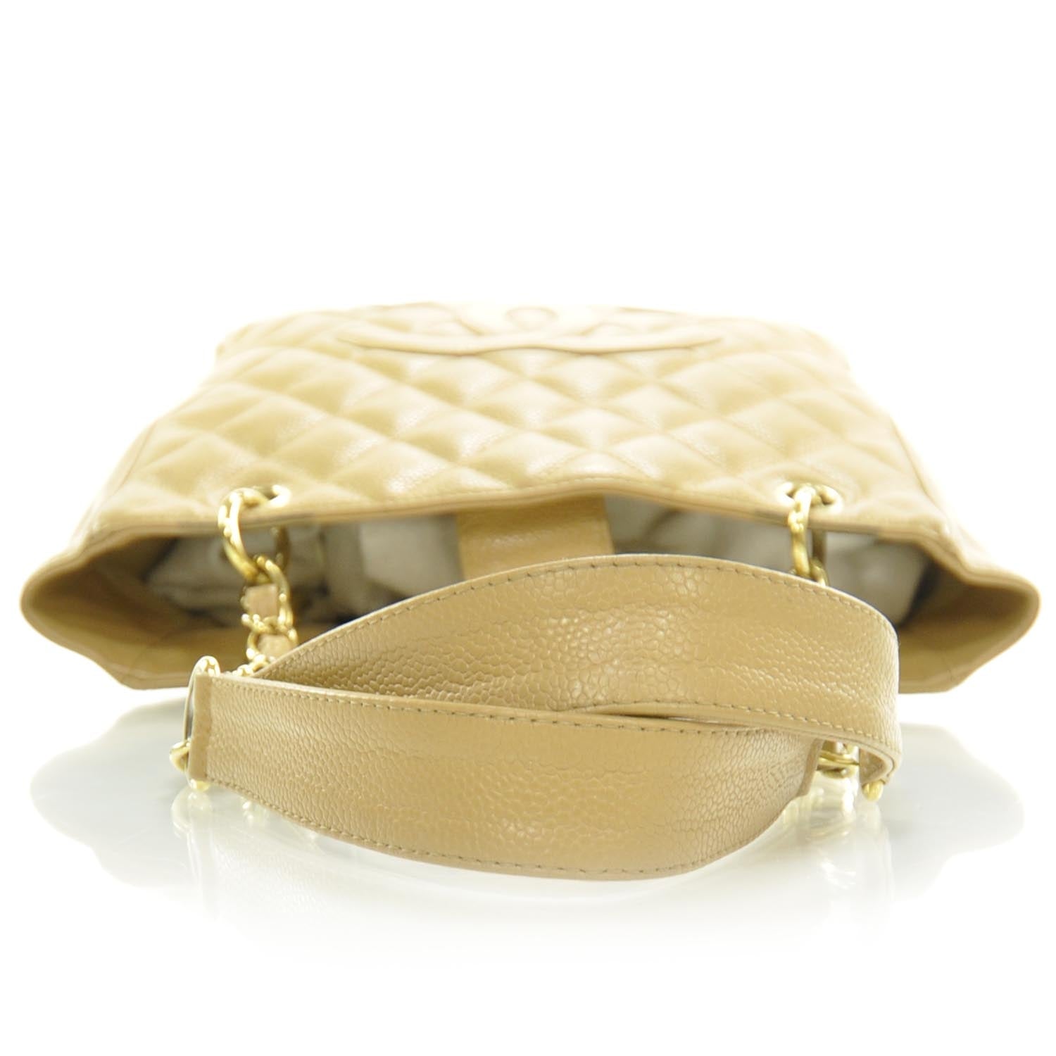 Chanel Caviar Petit Shopping Tote PST Beige 5 of 9