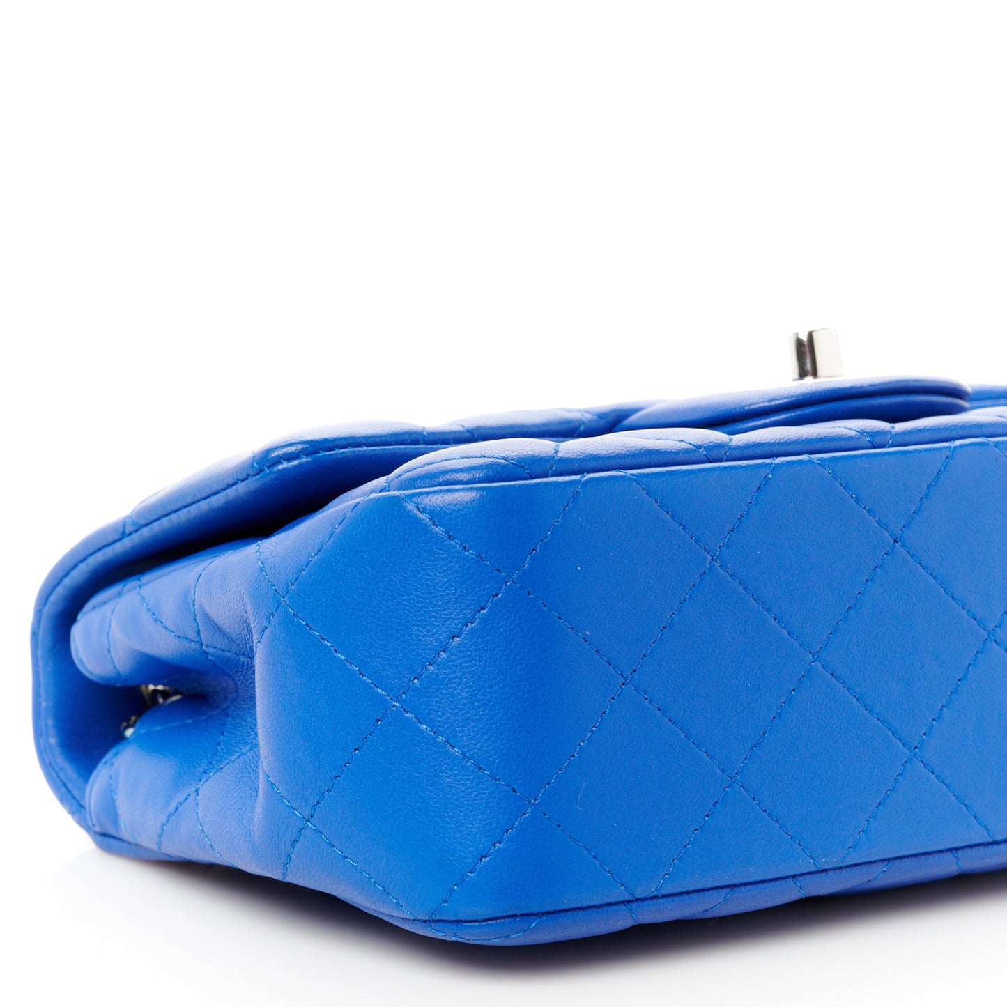 Lambskin Quilted Mini Rectangular Flap Royal Blue