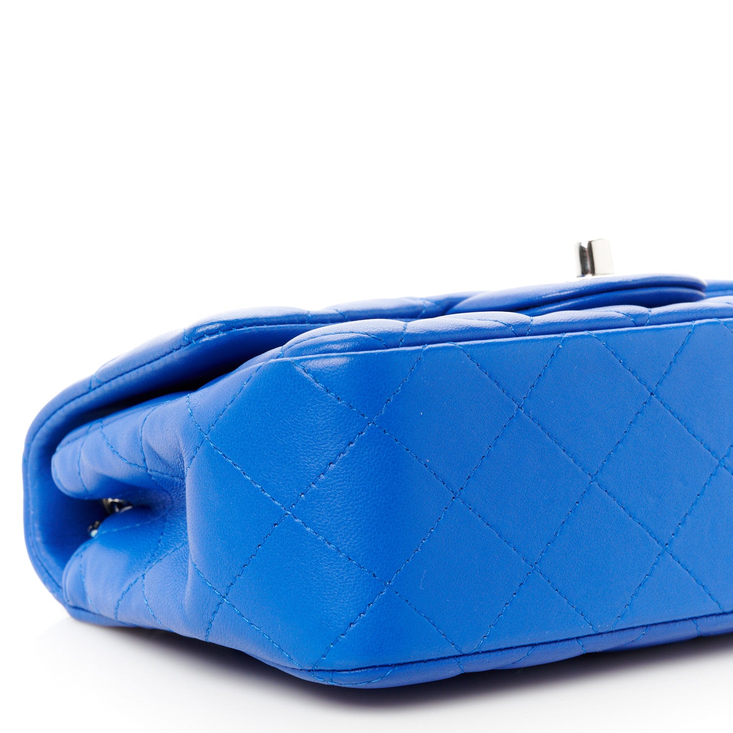 Chanel Lambskin Quilted Mini Rectangular Flap Royal Blue 10 of 11