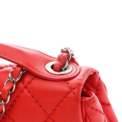 Chanel Lambskin Quilted Medium Easy Carry Flap Red 20 of 21
