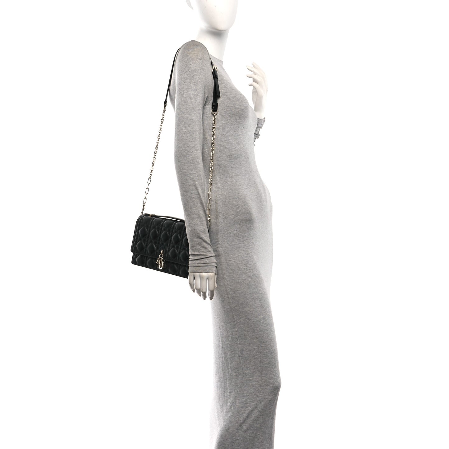 Lambskin Cannage My Dior Top Handle Bag Black