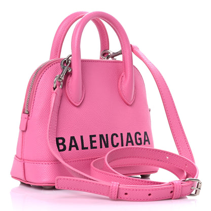 Balenciaga Grained Calfskin XXS Ville Top Handle Bag Pink 3 of 12