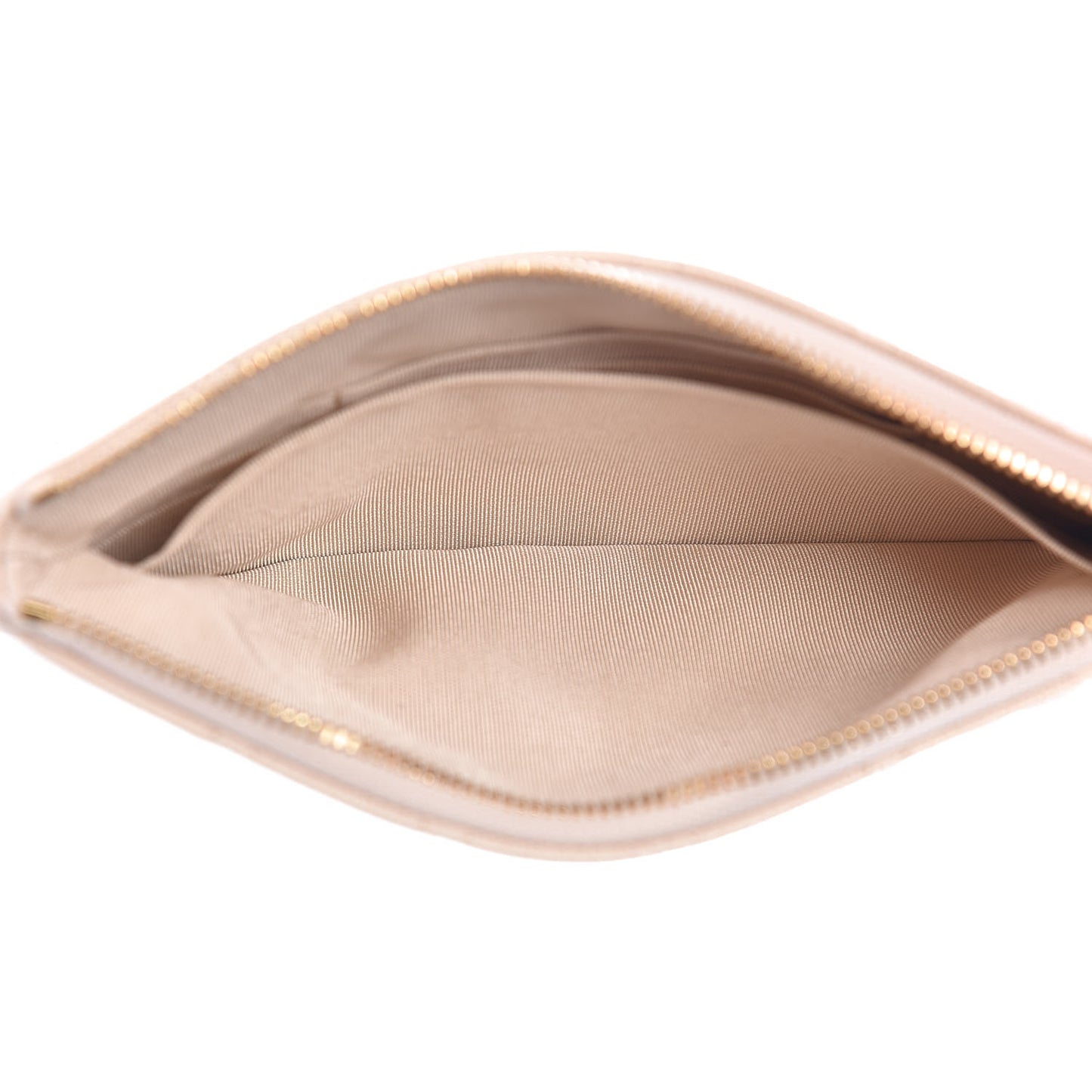Caviar Quilted Medium Cosmetic Case Light Beige