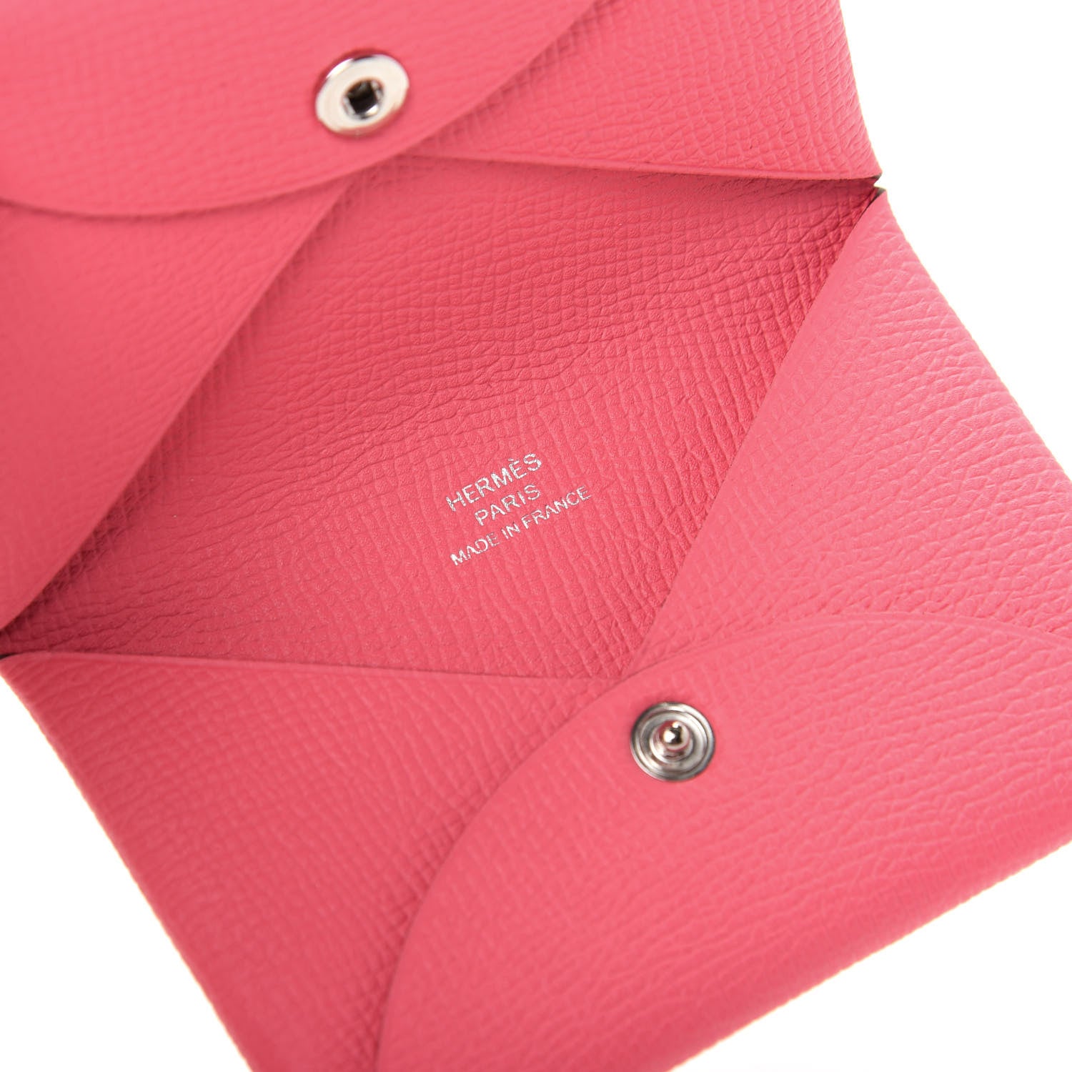 Hermes Epsom Calvi Card Case Rose Azalee 5 of 6