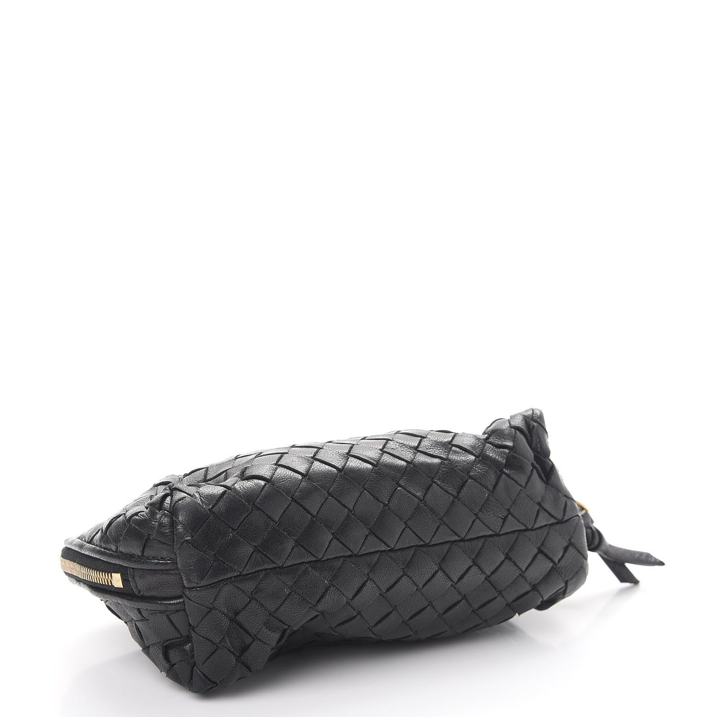 Nappa Intrecciato Medium Cosmetic Pouch Bag Black