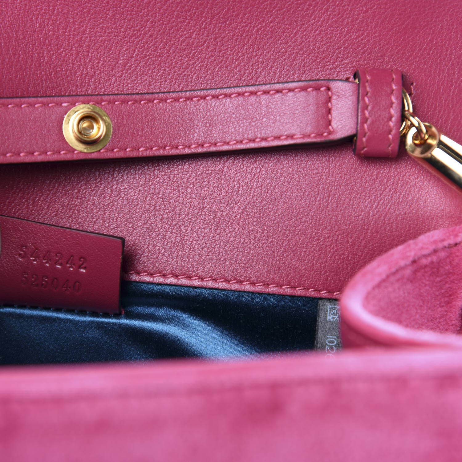 Gucci Velvet Crystal Square G Shoulder Bag Light Raspberry Rose 9 of 10