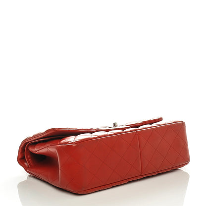 Chanel Lambskin Quilted Jumbo Double Flap Red 4 of 7