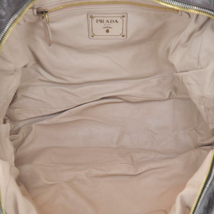 Prada Vitello Shine Chain Tote Moro Brown 7 of 9