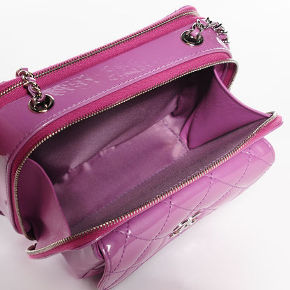 Chanel Patent Quilted Small Pocket Box Camera Case Purple 5 of 7