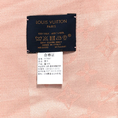 Louis Vuitton Jacquard Silk Wool Monogram Shawl Kraft 3 of 3