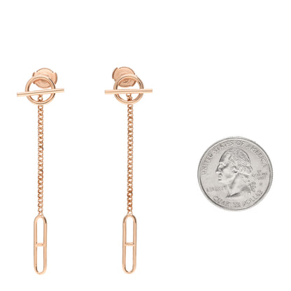 Hermes 18K Rose Gold Echappee Earrings 2 of 5
