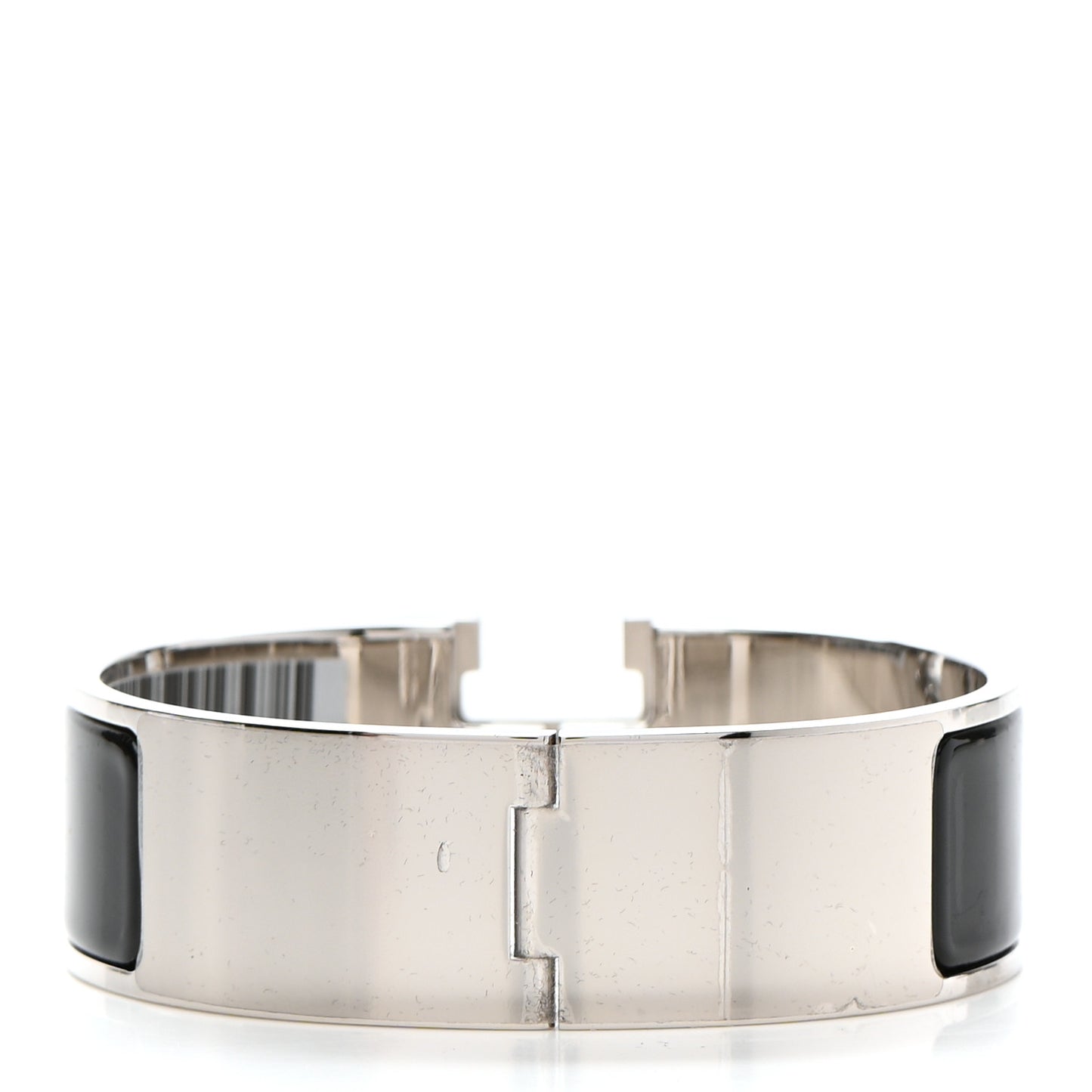 Enamel Wide Clic Clac H Bracelet GM Black