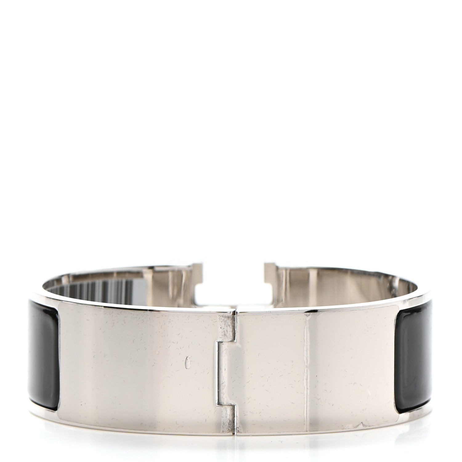 Hermes Enamel Wide Clic Clac H Bracelet GM Black 3 of 7