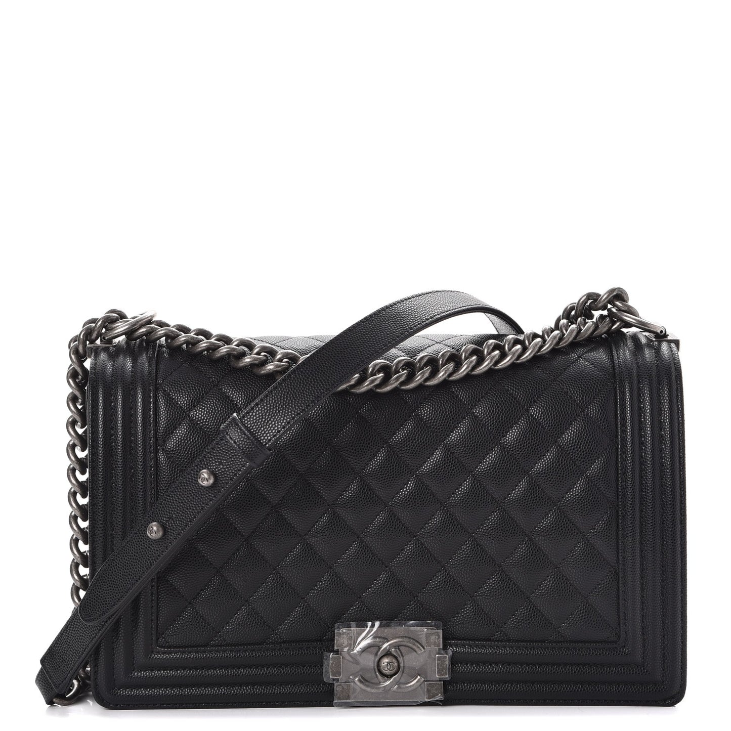 Caviar Quilted New Medium Boy Flap Black