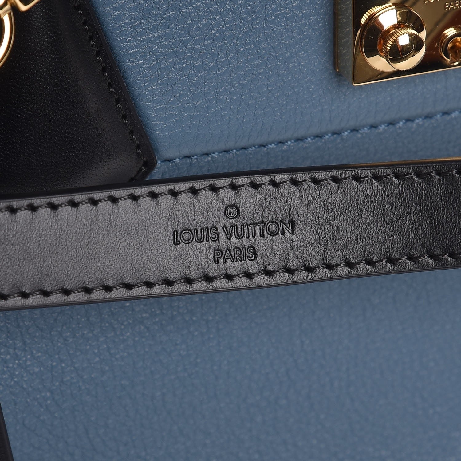 Louis Vuitton Taurillon Cour Marly MM Blue 8 of 9