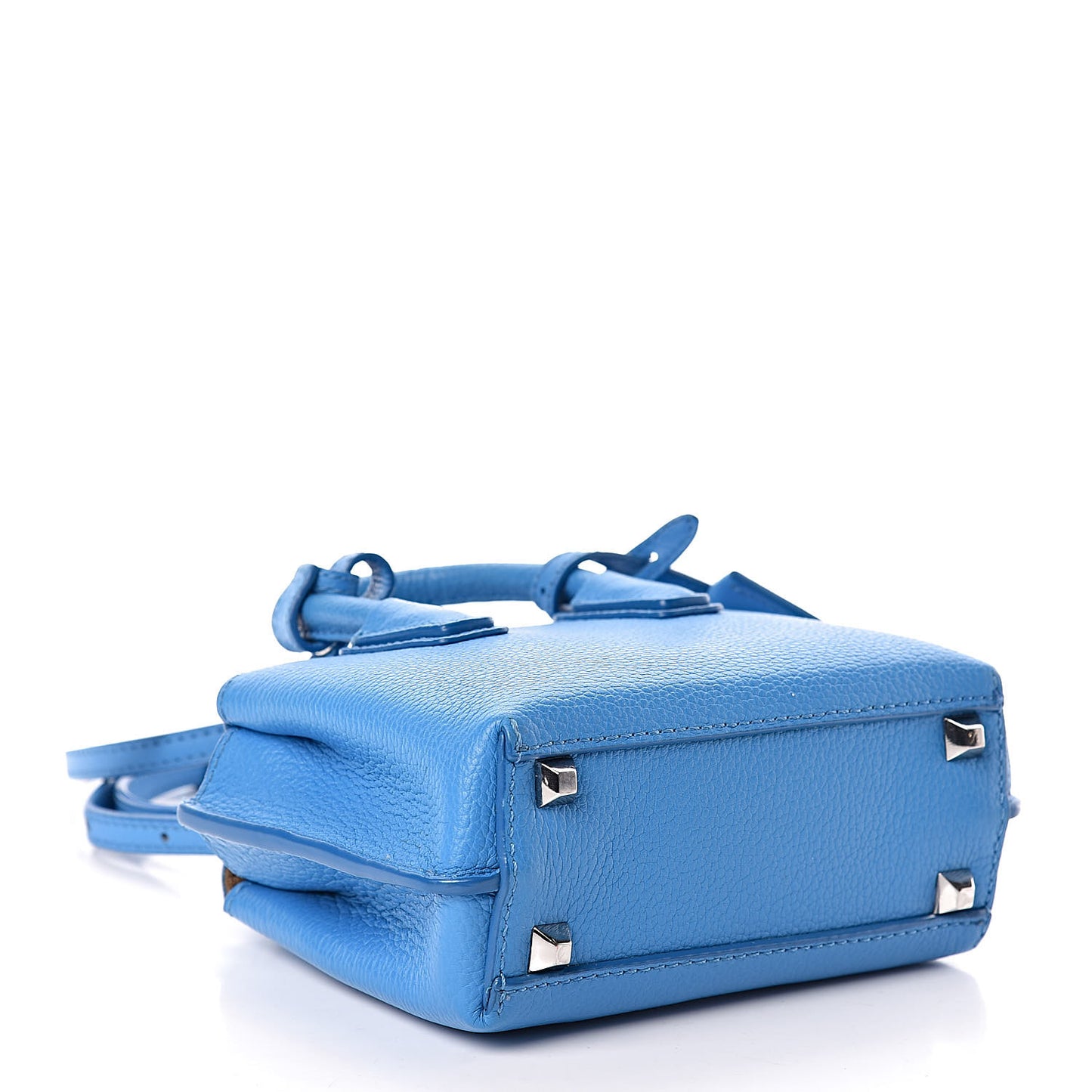 Grained Calfskin X-Mini Milla Tote Tile Blue