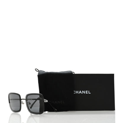 Chanel Chain Square Sunglasses 4244 Black 9 of 9