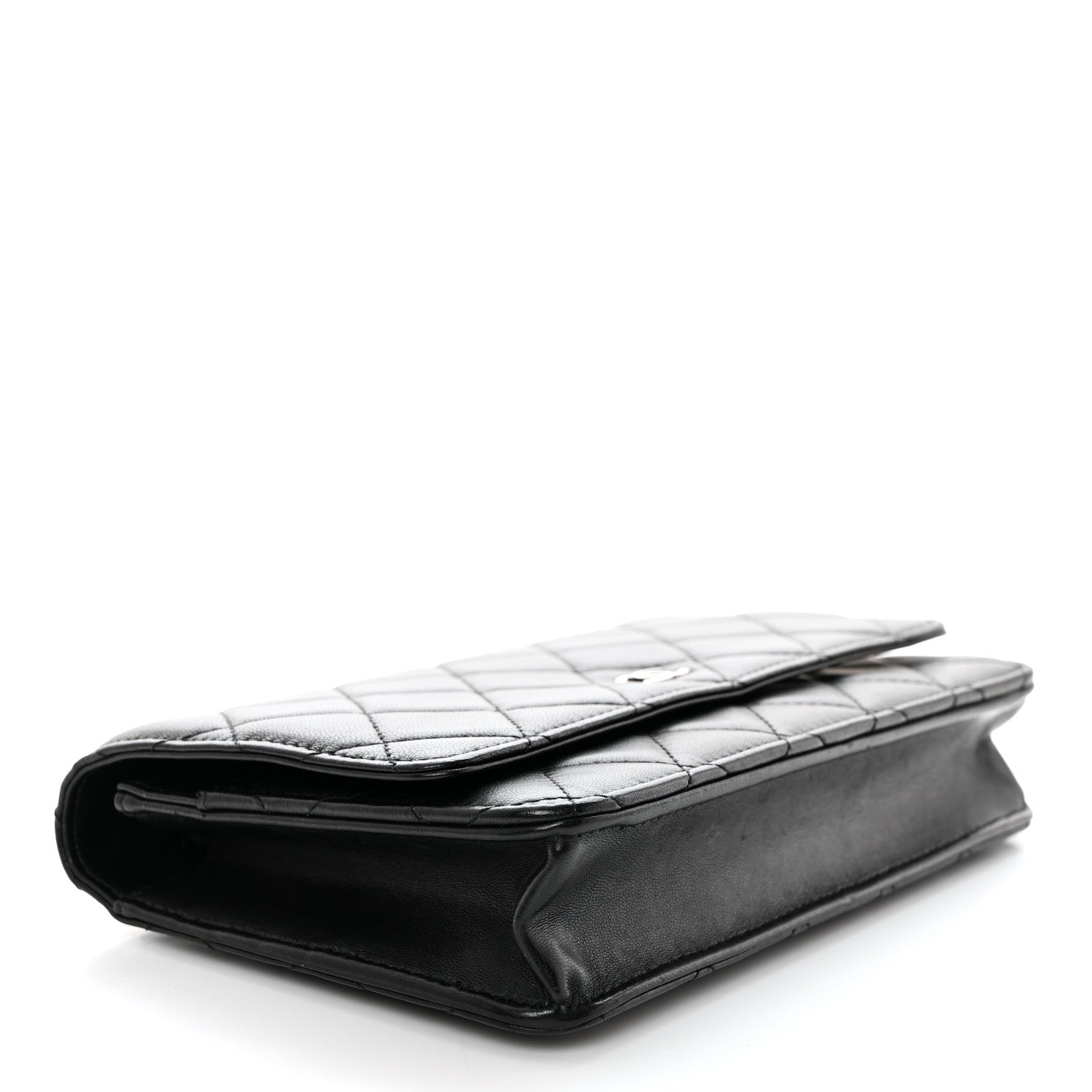 Chanel Lambskin Quilted Wallet On Chain WOC Black 4 of 11