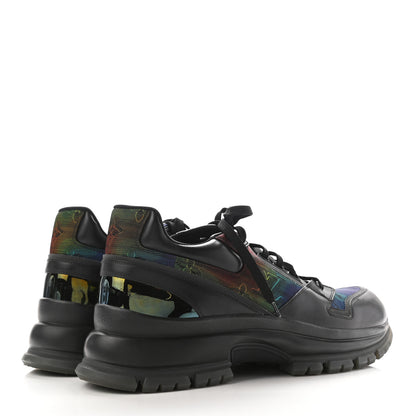 Louis Vuitton Calfskin Monogram 2054 Trail Sneakers 9 Black Multicolor 4 of 9