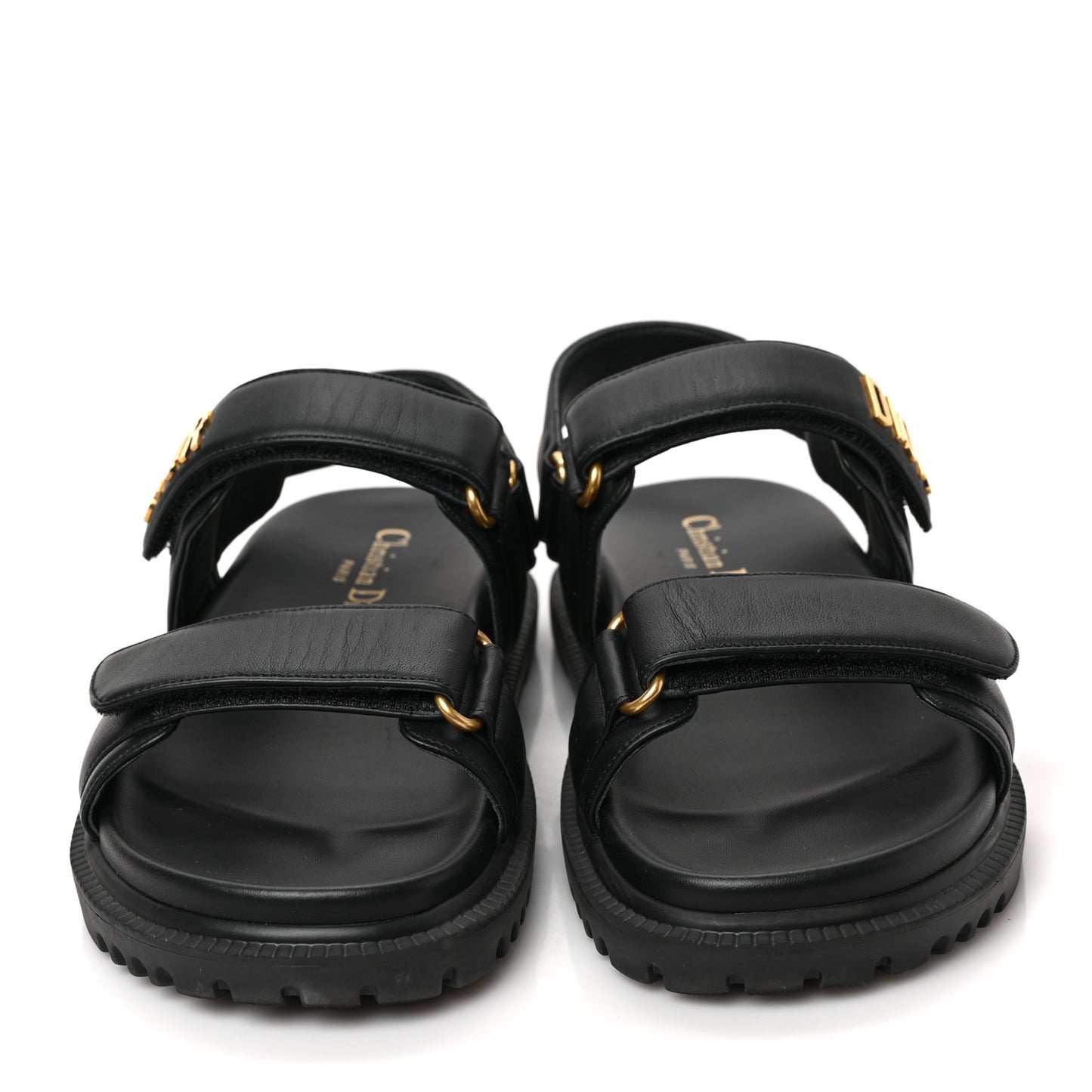 Lambskin Dioract 10mm Sandals 38 Black